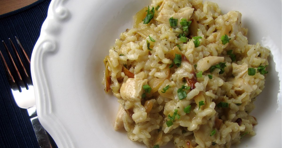 Stephanie Cooks Chicken and Carmelized Onion Risotto