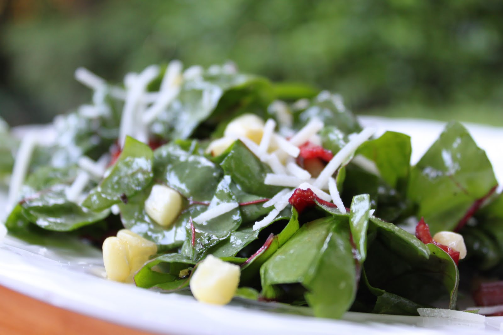 The Bite Size Kitchen Ruby Red Summer Swiss Chard Salad