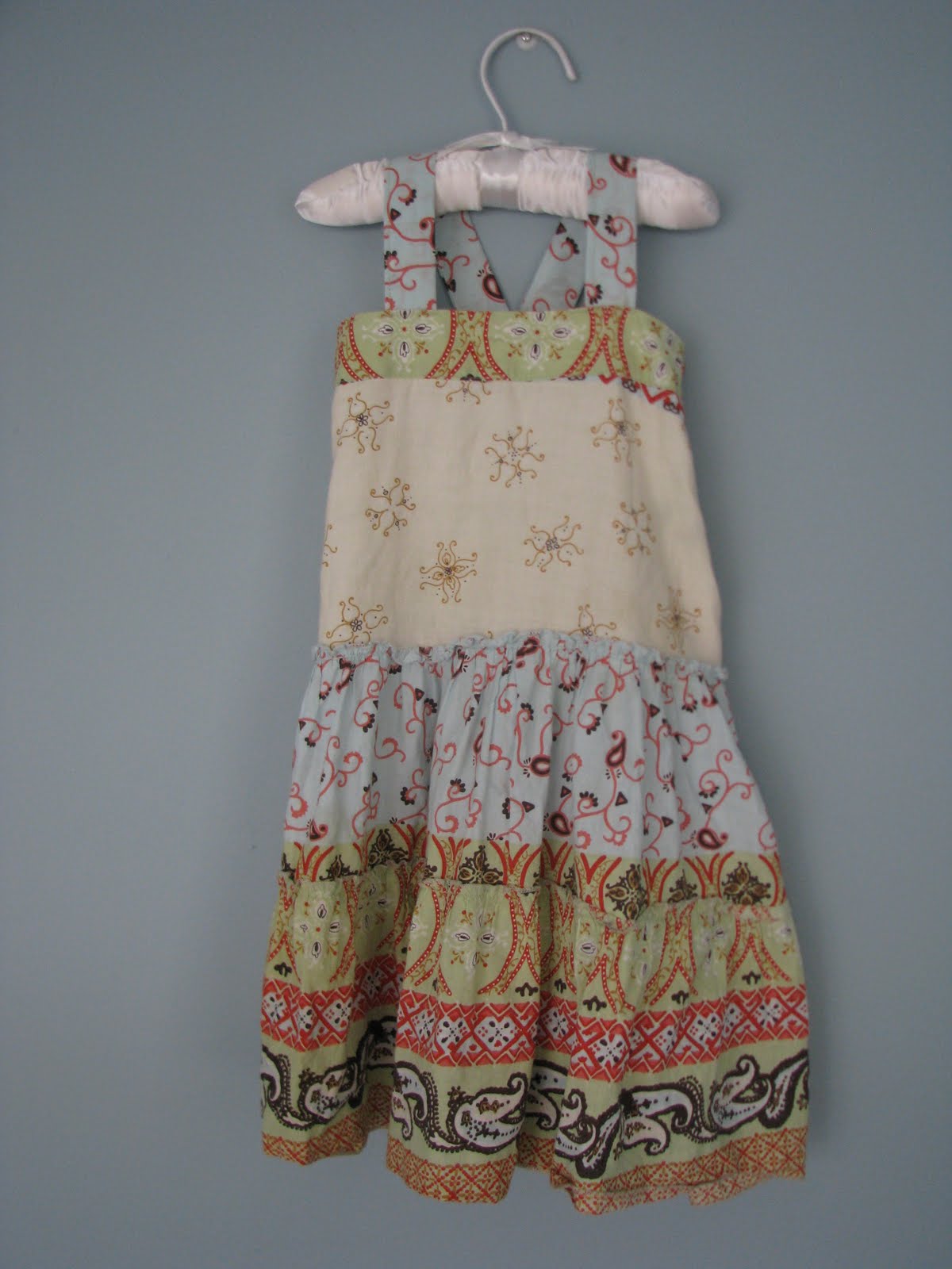Two Blue Houses Repurposed Skirt Into Toddler Dress
