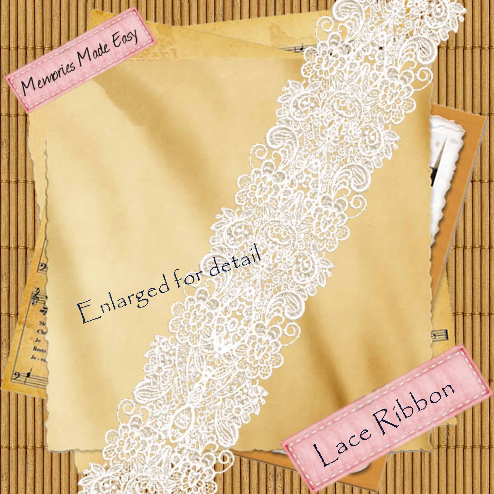 Memories Made Easy Lace Ribbon