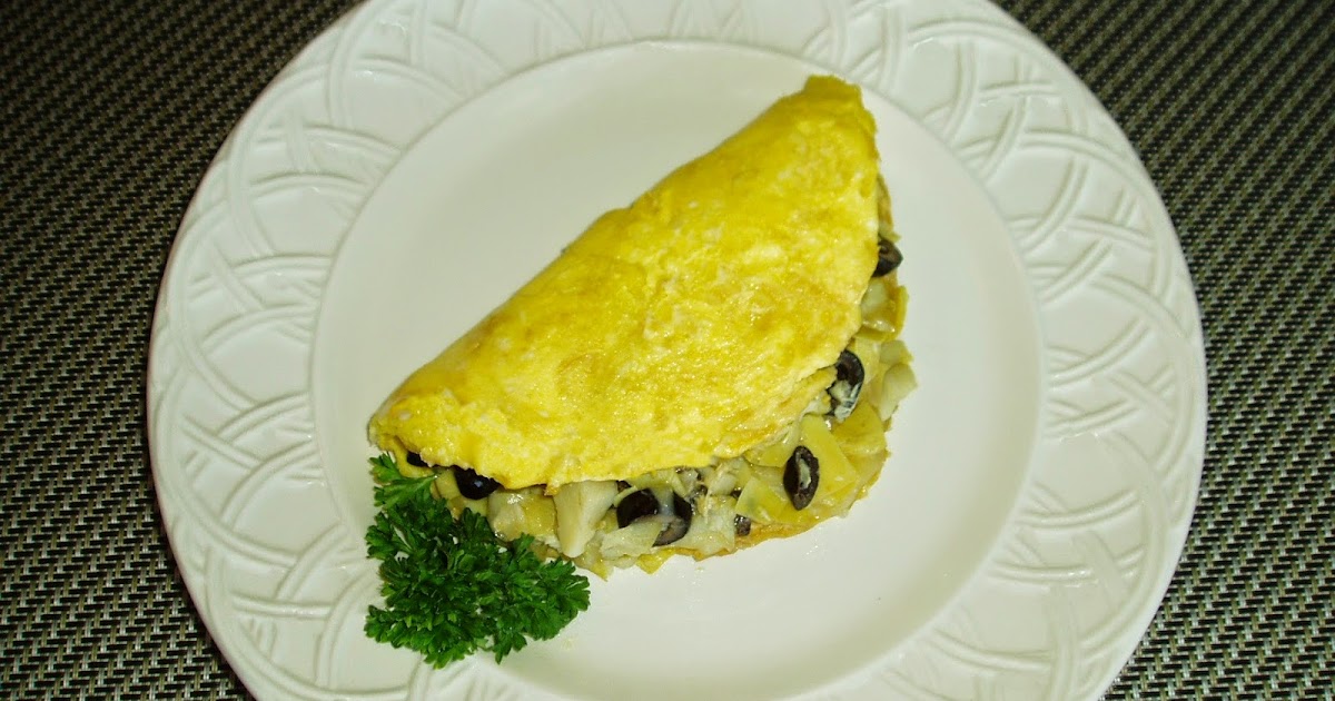 Meatless Mediterranean Artichoke Omelette with Black Olives and Provolone