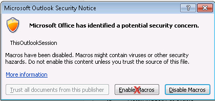 Ms Project 2010 Enable Macros