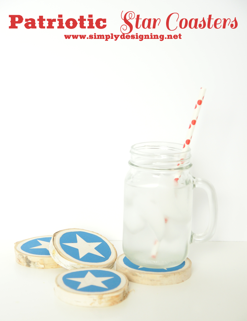 Star Coasters | #patriotic #4thofJuly #crafts #chalkpaint