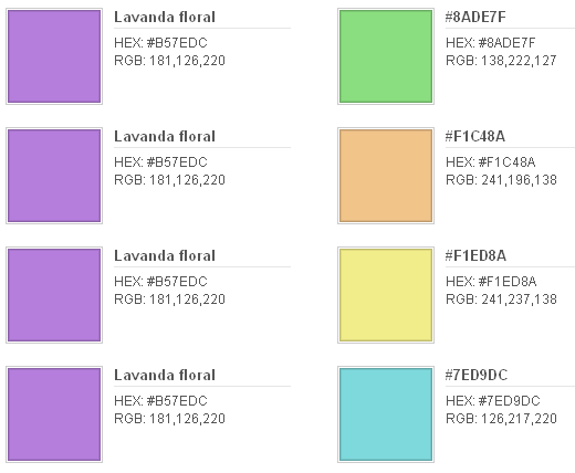 Combinaciones cromáticas con el lavanda floral