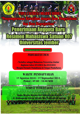 Resimen Mahasiswa Satuan 807 Universitas Jember