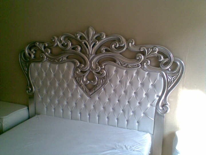 Lettograngd Klasik Yatak Başlıkları Gümüş varak yatak başlığı