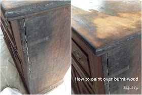 how to paint over fire damaged burnt wood