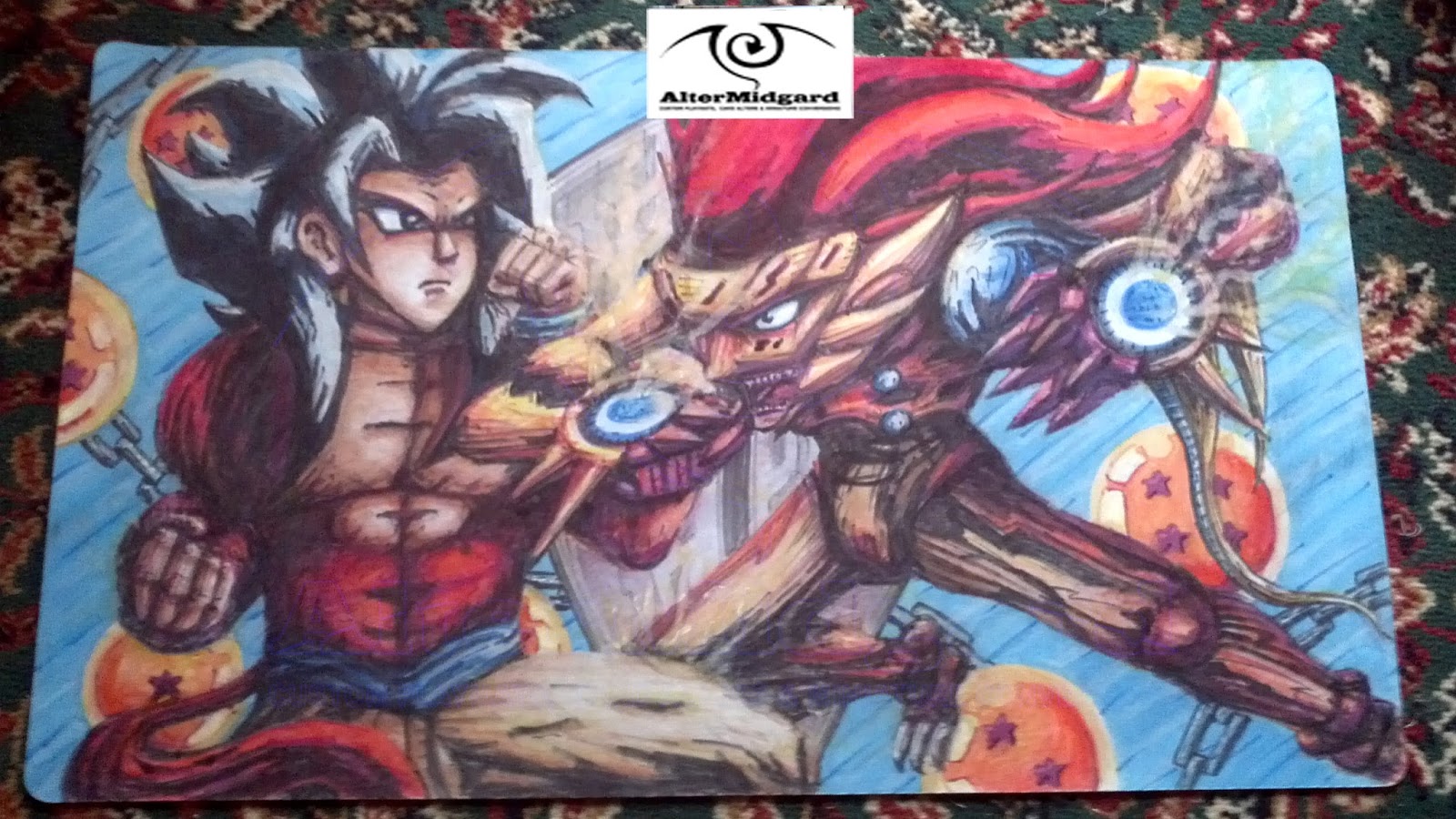 Altermidgard Custom Playmats Scryed Dragonball Goku Vs Kazuma Altermidgard Custom Playmats Scryed Dragonball Goku Vs Kazuma