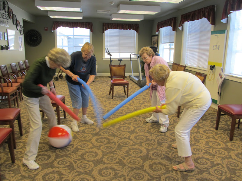 Garden Way Retirement Community Noodle Hockey