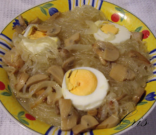 Sopa De Fideos De Soja Con Huevo
