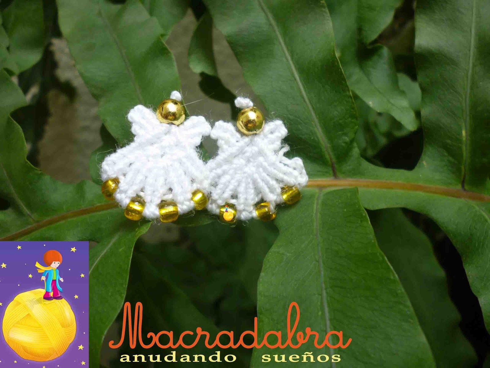 Aretes en Macrame