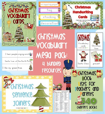 Christmas Vocabulary Mega Pack - 4 files in one Christmas Vocabulary Mega Pack - 4 files in one