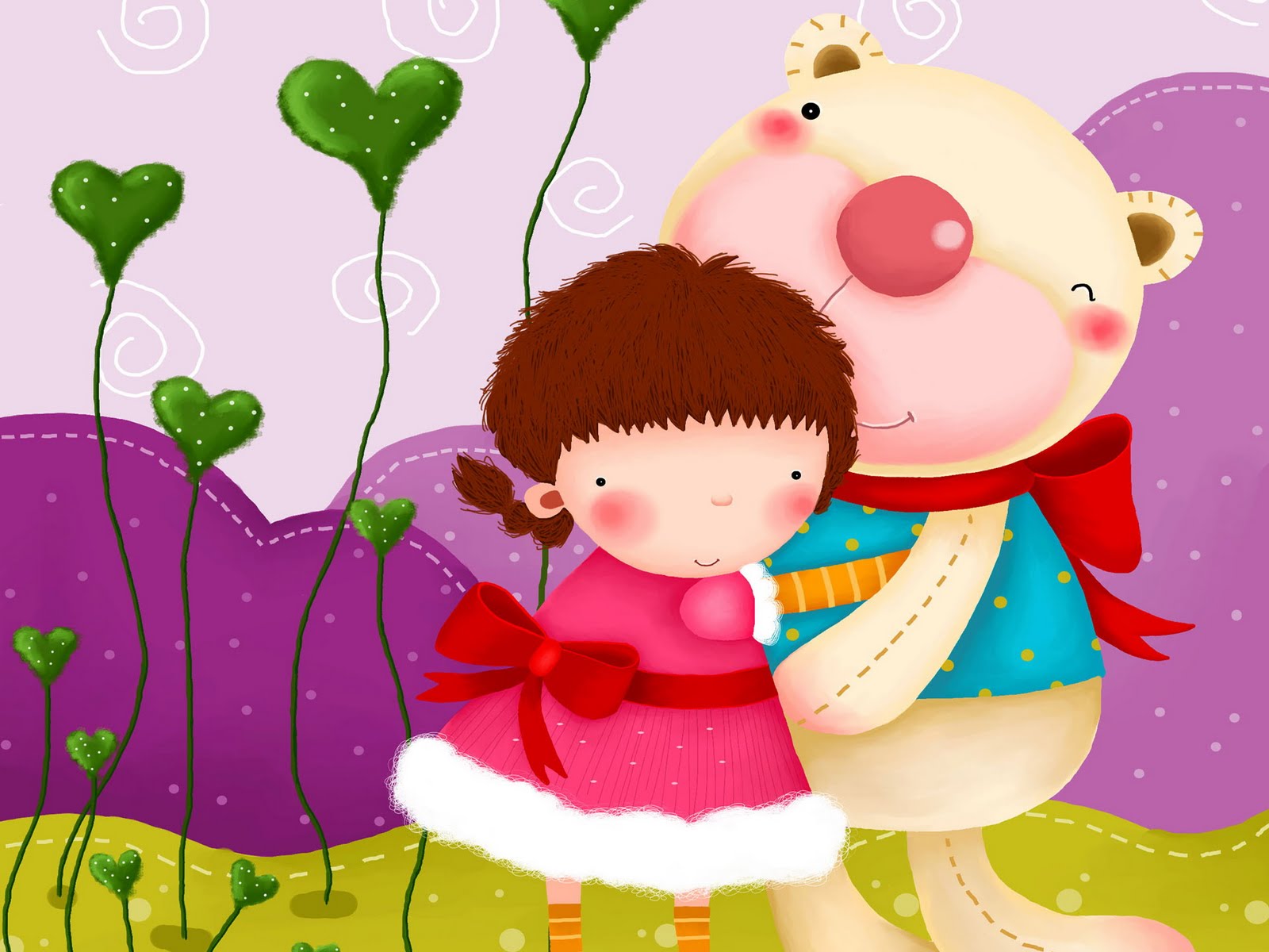 Free Desktop Wallpapers Backgrounds: cute cartoon Wallpapers, cartoon Girls cute Wallpapers