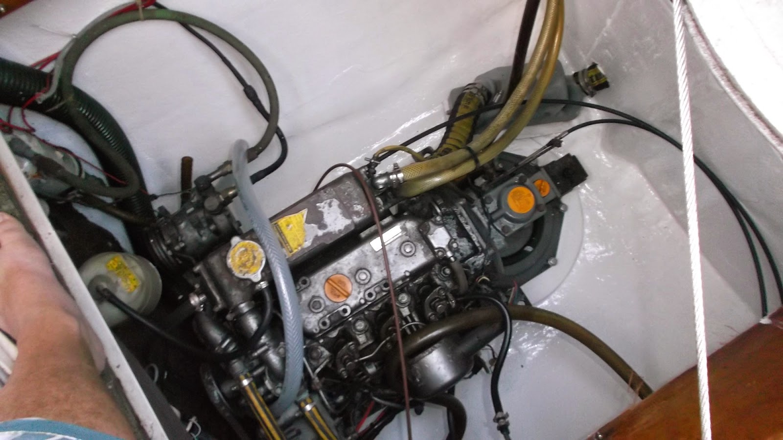 Catchin' Rays Painting Bilgekote in the Engine Rooms