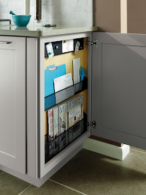 Message Center at end of cabinets :: OrganizingMadeFun.com