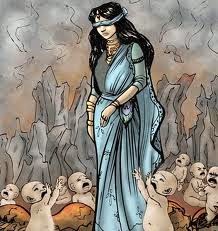 princess gandhari with 100 sons