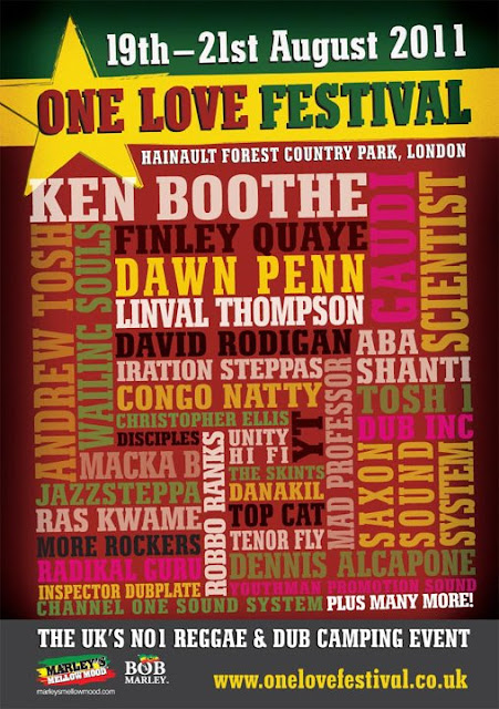 SAXON SOUND @ One Love Festival, Hainault Forest Country Park, London 19.08.2011 ONE+LOVE+FEST+FLYER