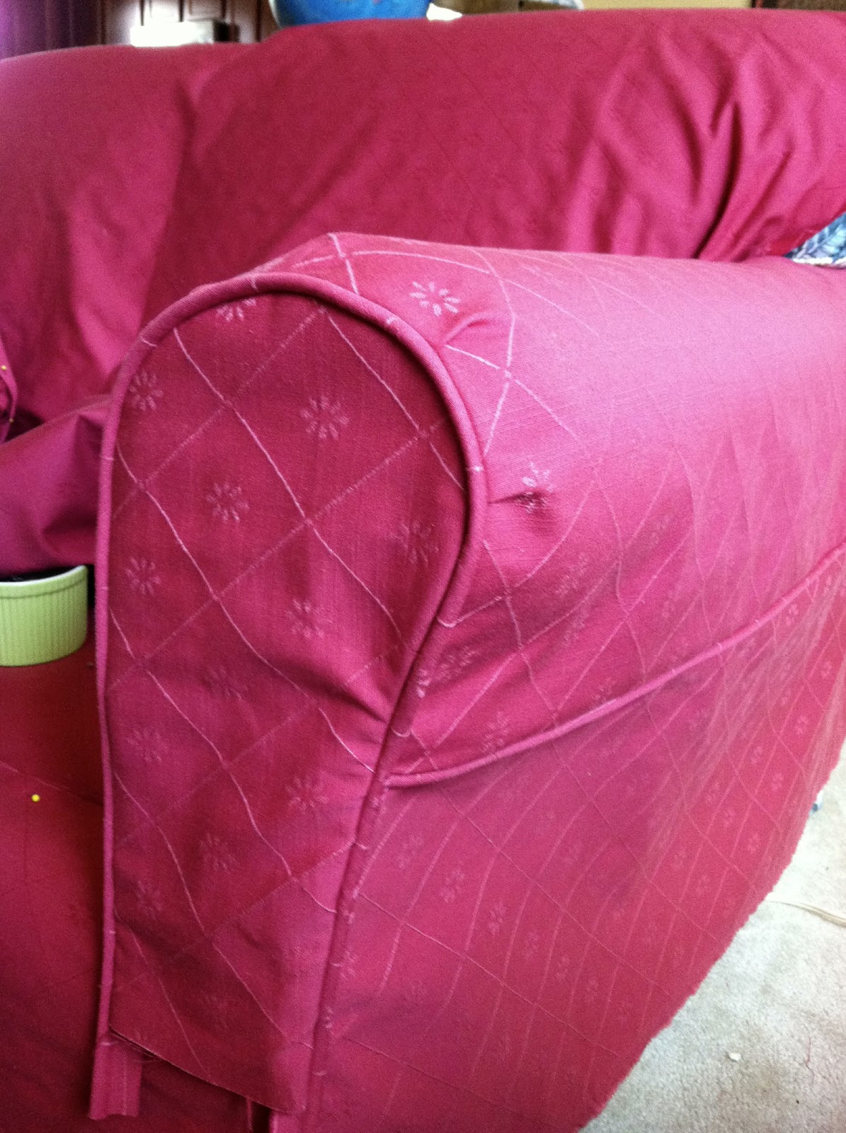 Goosegirl sews The New Slipcover For the Old Ugly Sofa Part 1