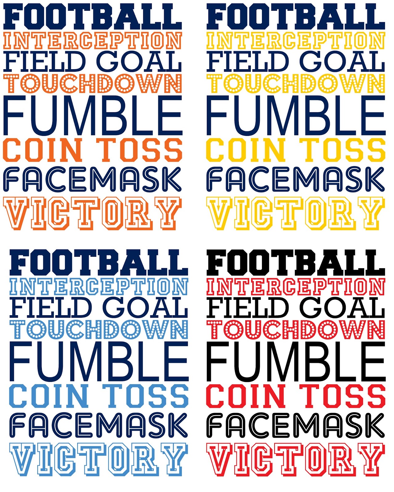 Lil' Sprinkles of Joy Football Subway Art Freebie