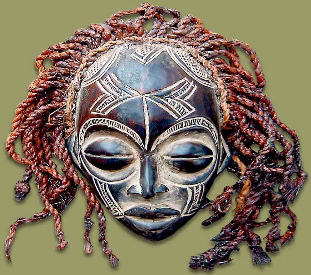 Ebony masked head