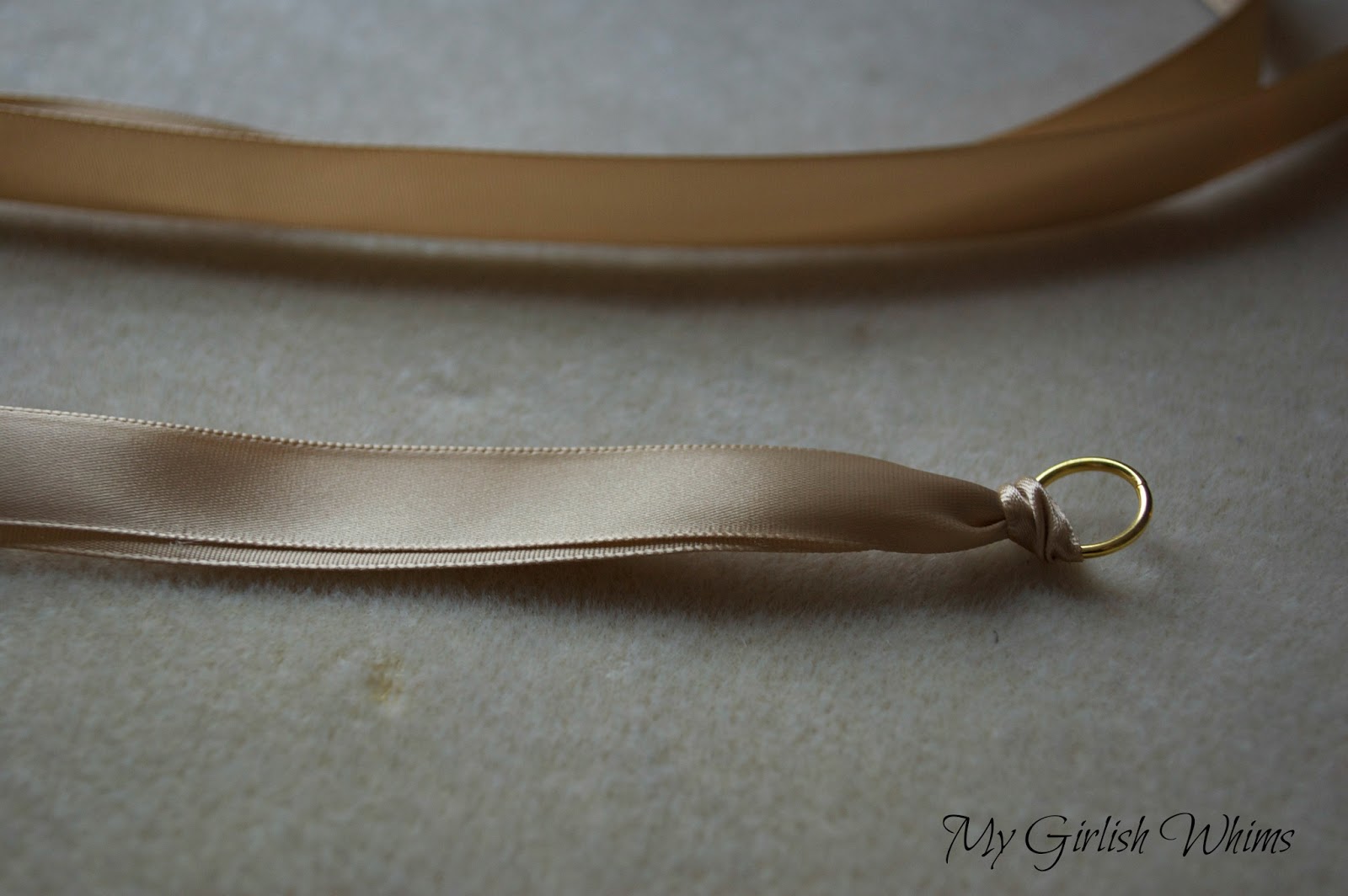 Gold Pearl and Ribbon Necklace Tutorial My Girlish Whims