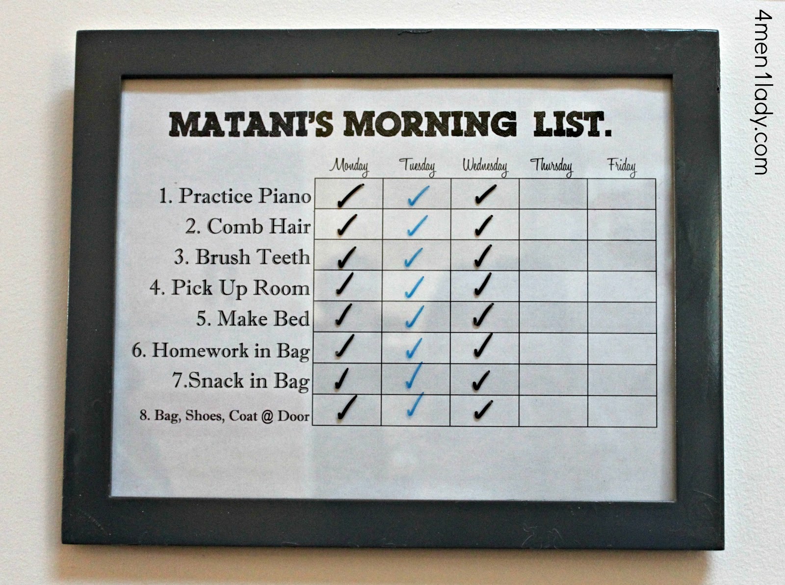 DIY Chore List Board.