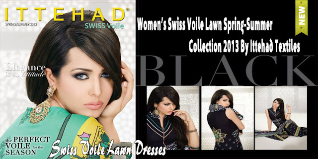 Women's Swiss Voile Lawn Spring-Summer Collection 2013 By Ittehad Textiles