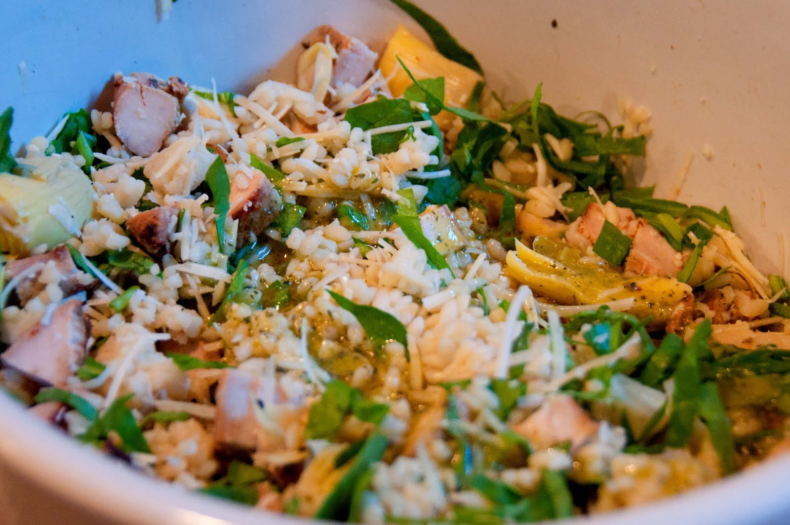 Aesthetic Nest Cooking Orzo Pasta with Tarragon, Chicken, Artichoke