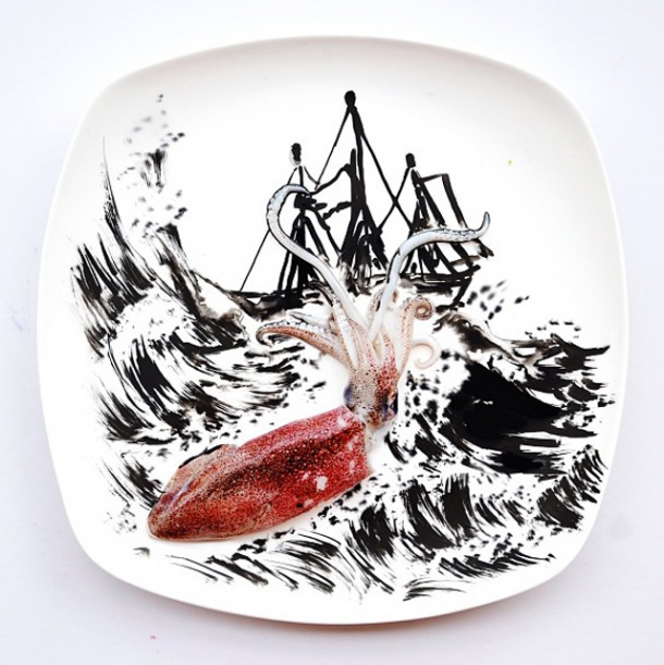 فن الطعام اللذيذ لوحات مذهلة من الأكل Creativity-with-Food3-@InspirationsWeb.com_-610x611