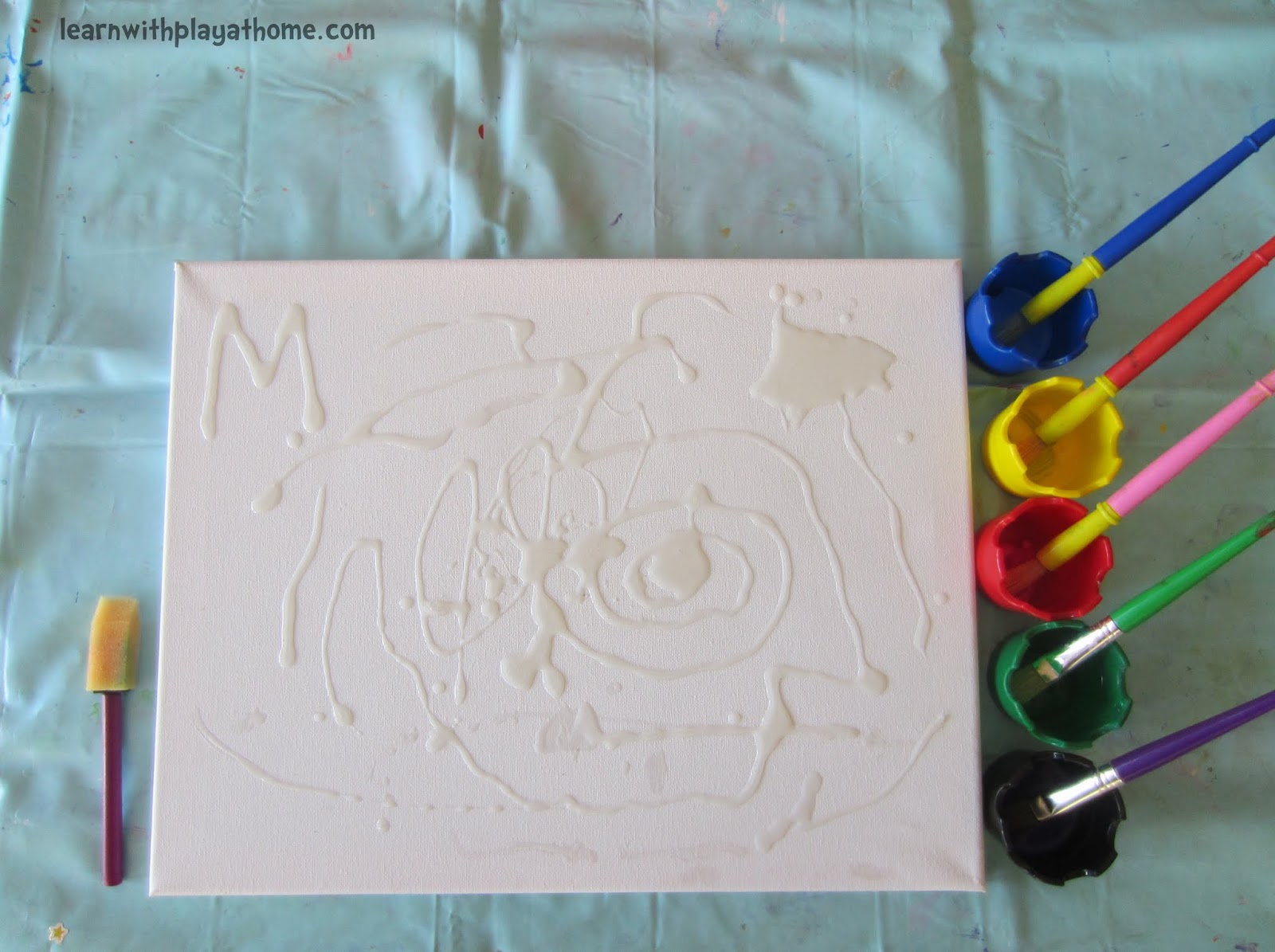 Learn with Play at Home Glue Canvas. Kids Art