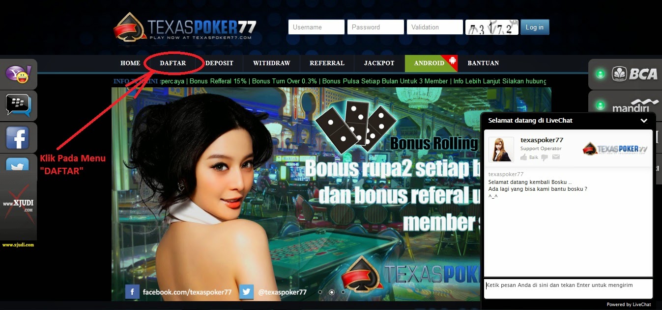 Cara mendaftar poker 288