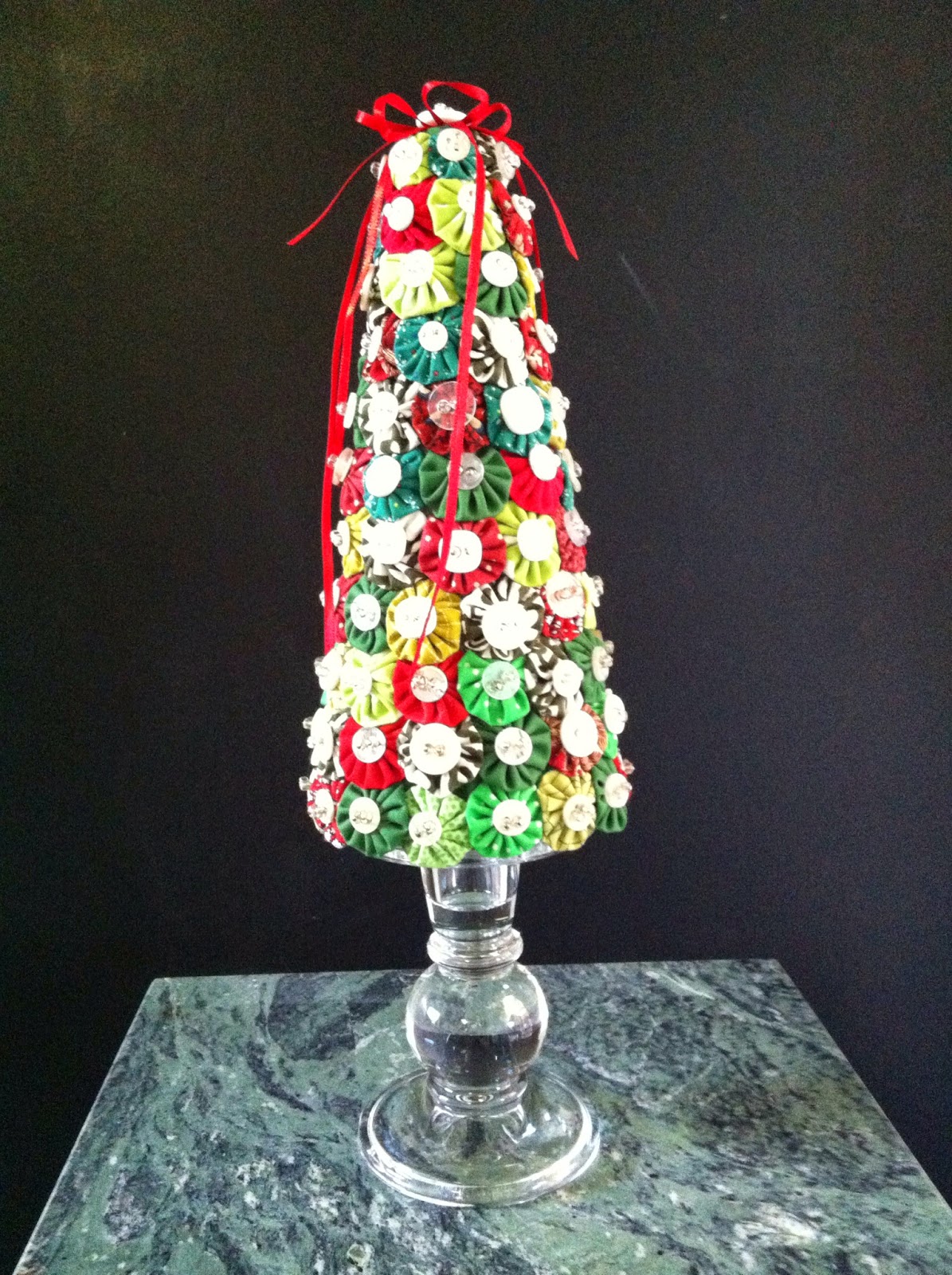 Ramblings of a quilter Yoyo Christmas Tree Ornament!
