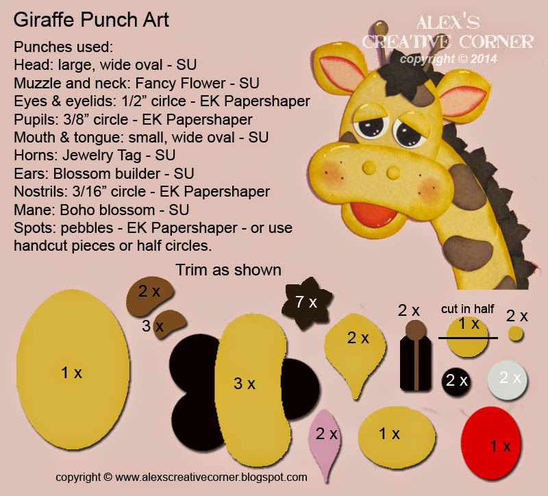 Alex's Creative Corner Giraffe Punch Art