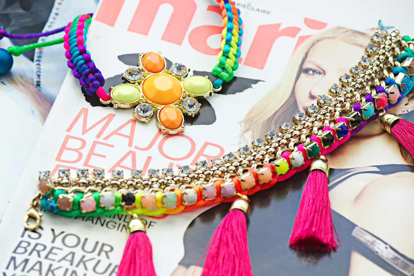 Neon POP Tropical Punch Bracelets Quiet Lion Creations