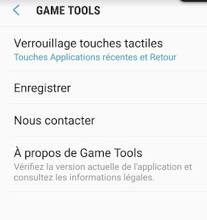 smartphone ... la raison un utilitaire Game Tools ... comment faire ?