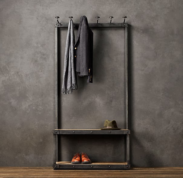 Copy Cat Chic Wisteria OpenFrame Hall Tree Bench