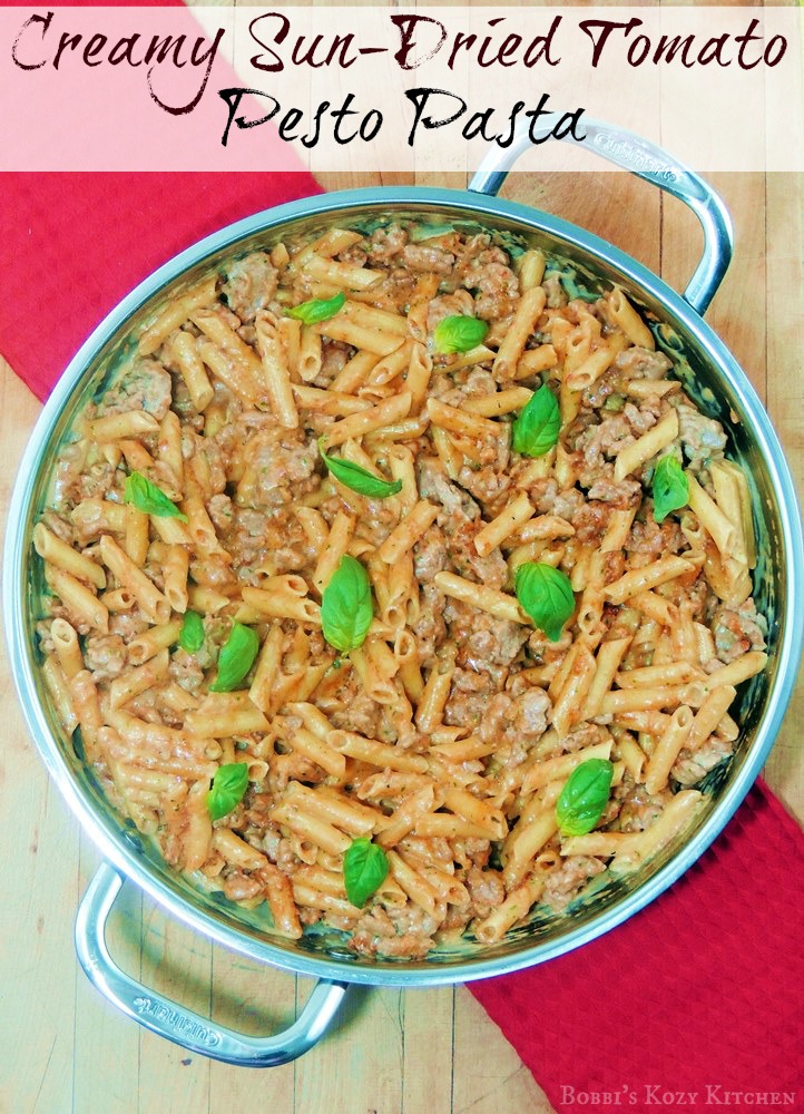 Creamy SunDried Tomato Pesto Pasta Bobbi's Kozy Kitchen