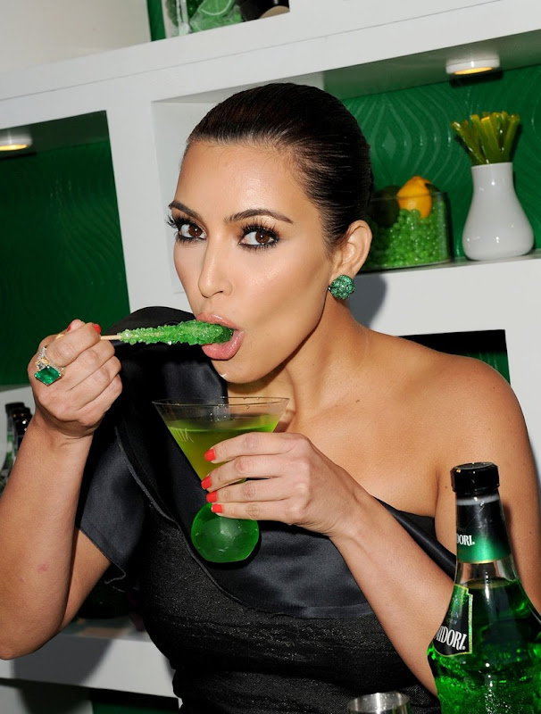 Actress Kim Kardashian at Midori Melon Liqueur Trunk Show in West Hollywood hot photos