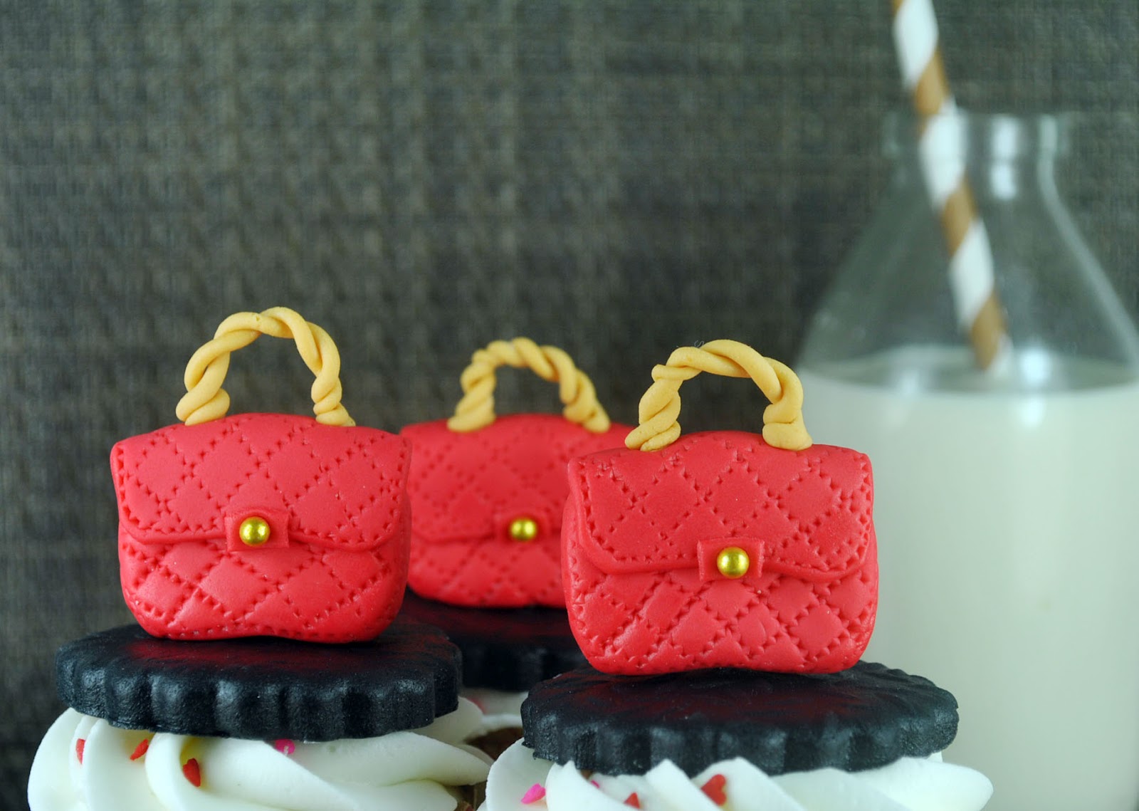 How to make Mini fashion purse fondant cupcake topper tutorial!! 