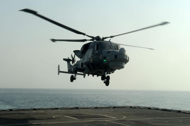 HMS Duncan’s commanding officer Commander Richard Atkinson said the Wildcat trials had ‘surpassed expectations’ Wildcat shows its teeth during Gulf heat trials onboard HMS Duncan