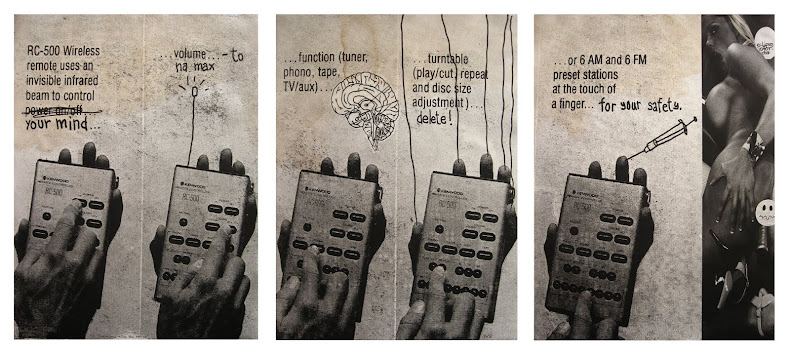 Remote control me, triptych, 2009. Lithography, 66x150 cm