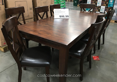 Furnish your home with the Imagio Home 9 piece Solid Mango Wood Dining Set