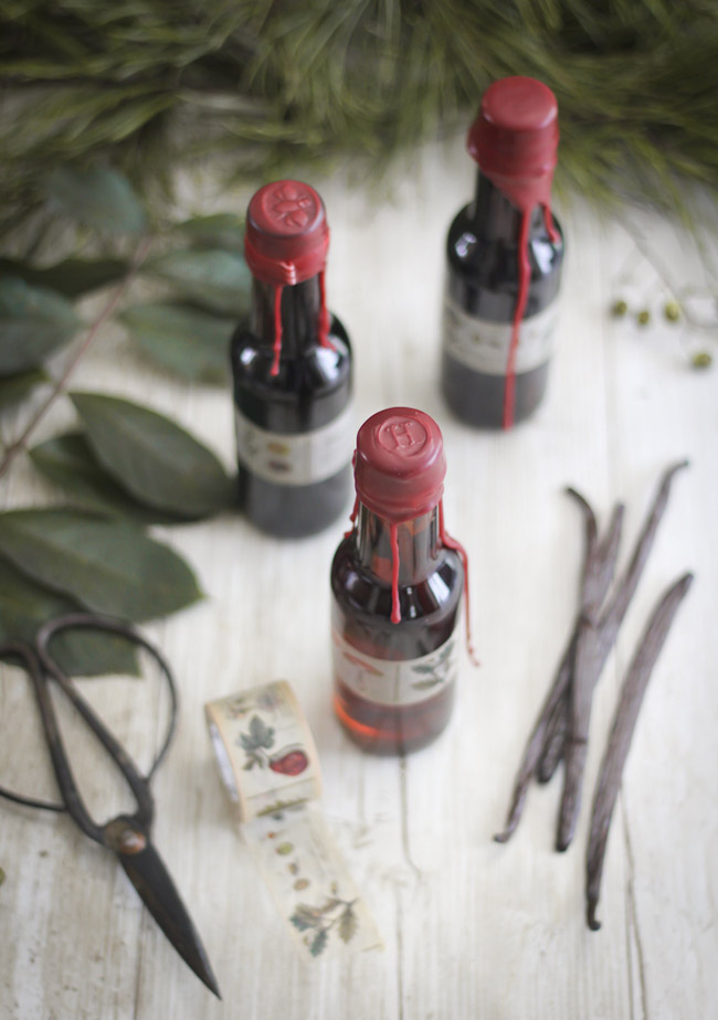 Homemade Vanilla Extract in WaxSealed Bottles Sprinkle Bakes