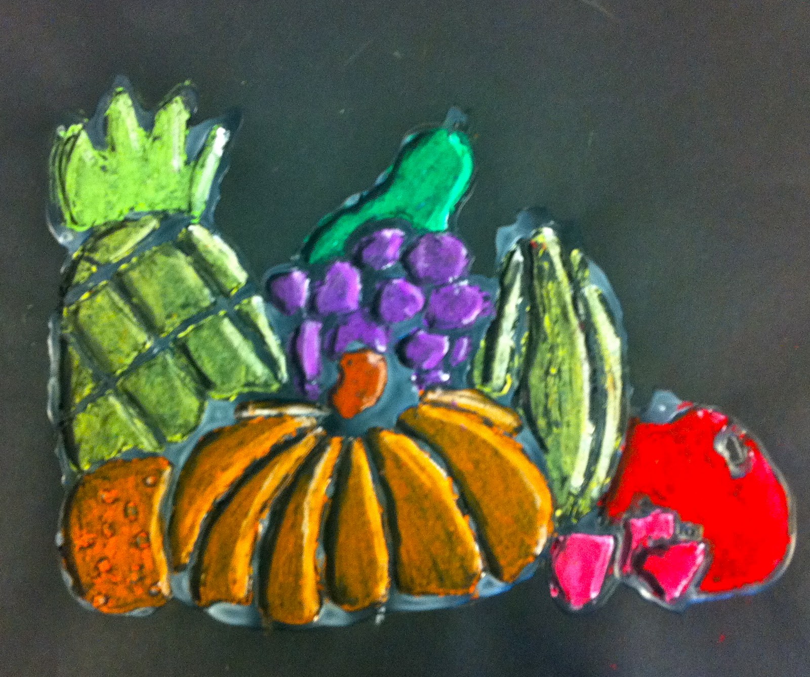 Expression of Imagination "Glue & Pastel Harvest" by Sixth Grade