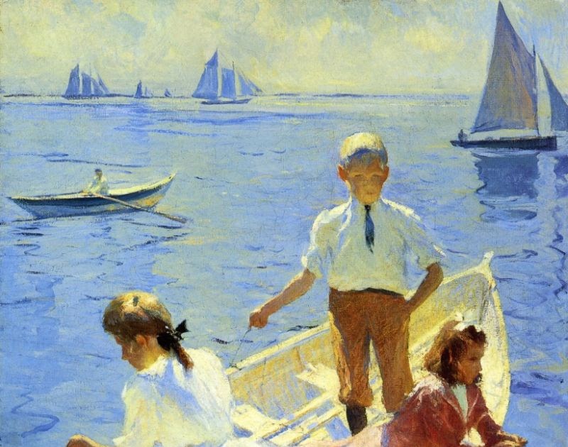 Great Painters Art Galleries Frank Weston Benson Art Gallery Calm Morning