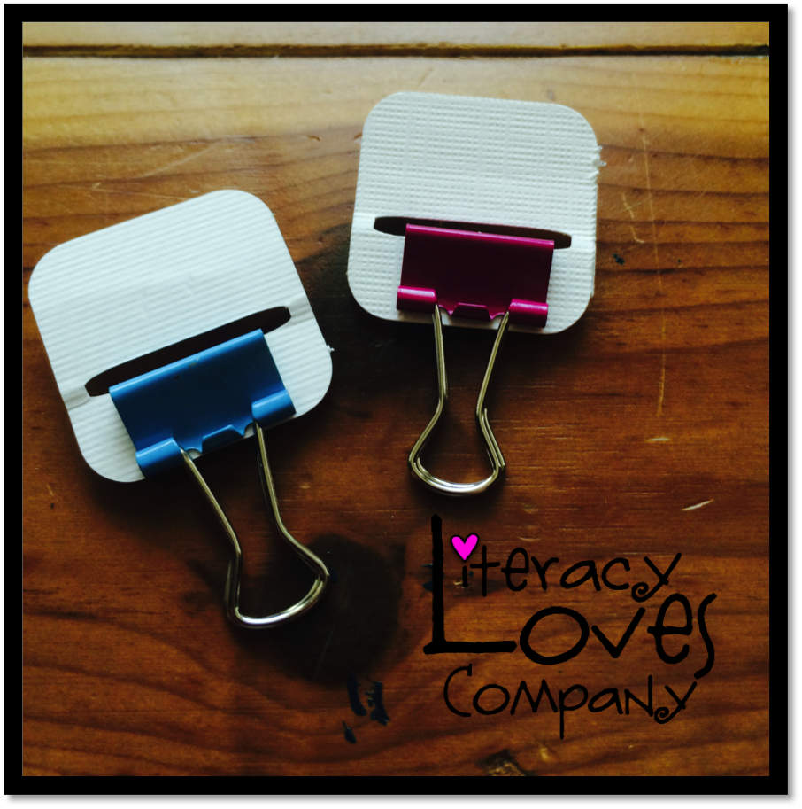 Literacy Loves Company Classroom DIY Binder Clip Tabs