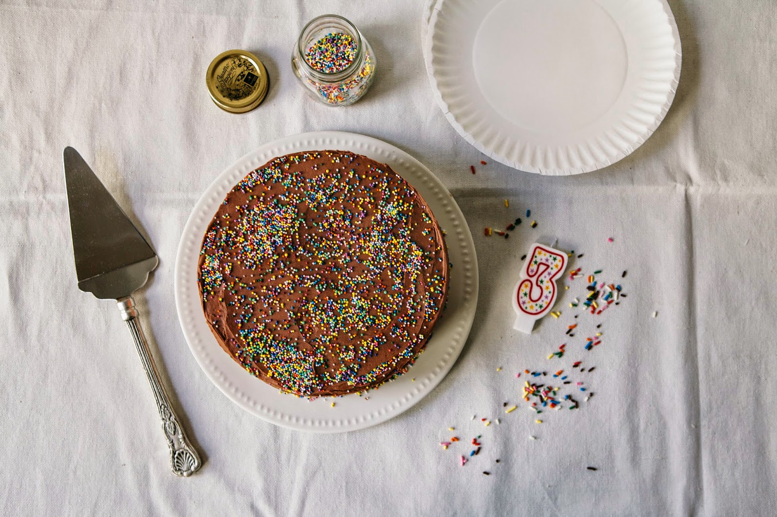Homemade Funfetti Cake with THE Chocolate Frosting hummingbird high