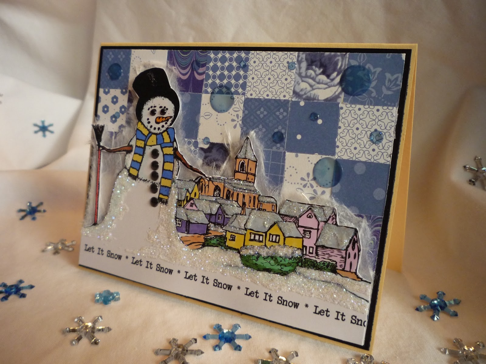Cacklin' Crafter Patchwork Snowman