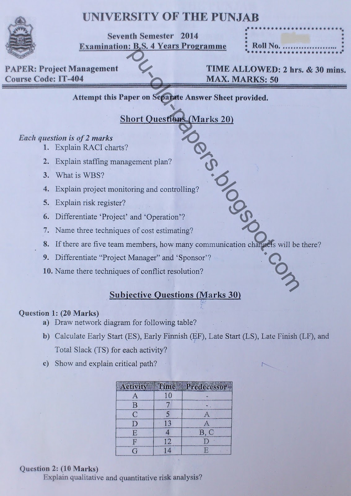 punjab university guess papers Download free guess papers for punjab university examination. punjab university guess papers Download free guess papers for punjab university examination.