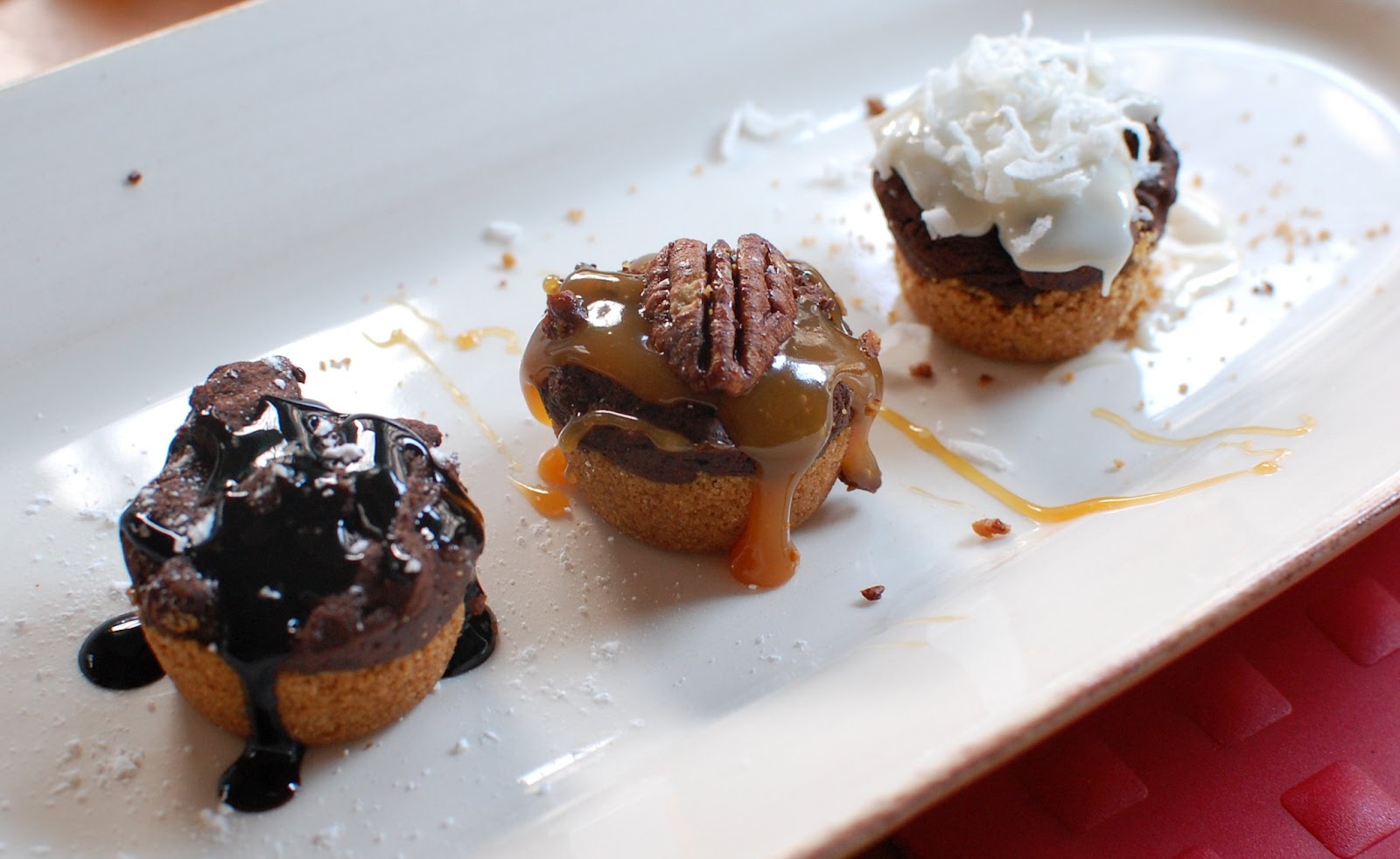 Reckless Abandon Mini Chocolate Truffle Cheesecakes with Graham